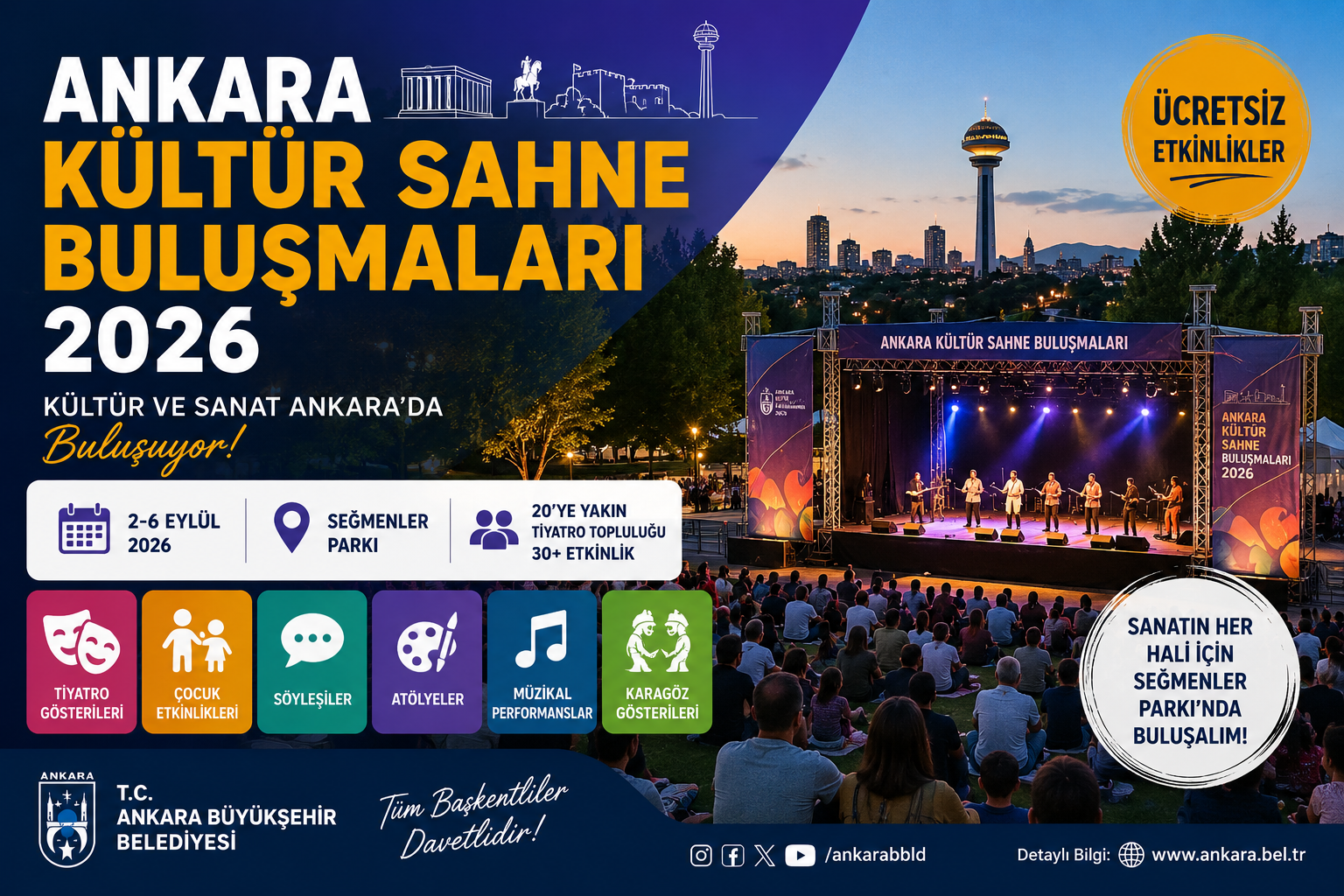 Ankara Kültür Sahne Buluşmaları 2026 Başladı: Etkinlikler Ücretsiz