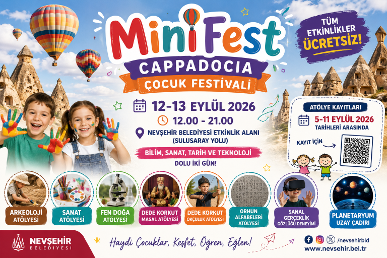 MiniFest Cappadocia 2026: Kapadokya’da Ücretsiz Çocuk Festivali